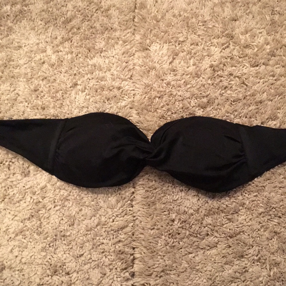 Black Strapless Bathing Suit Top